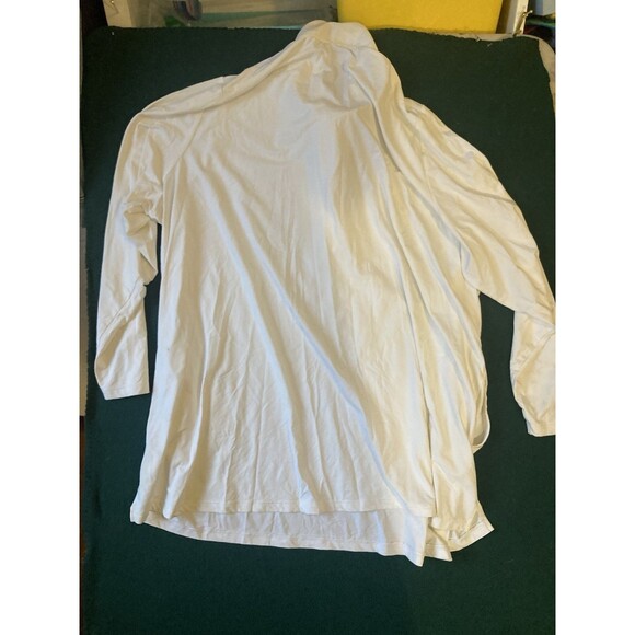 White Land's End Long Sleeve Crew Swim Top Size 3X 3XL Rash Guard Long Sleeve - Picture 2 of 7